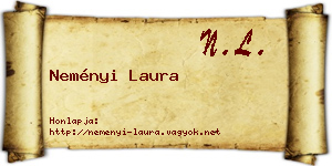 Neményi Laura névjegykártya